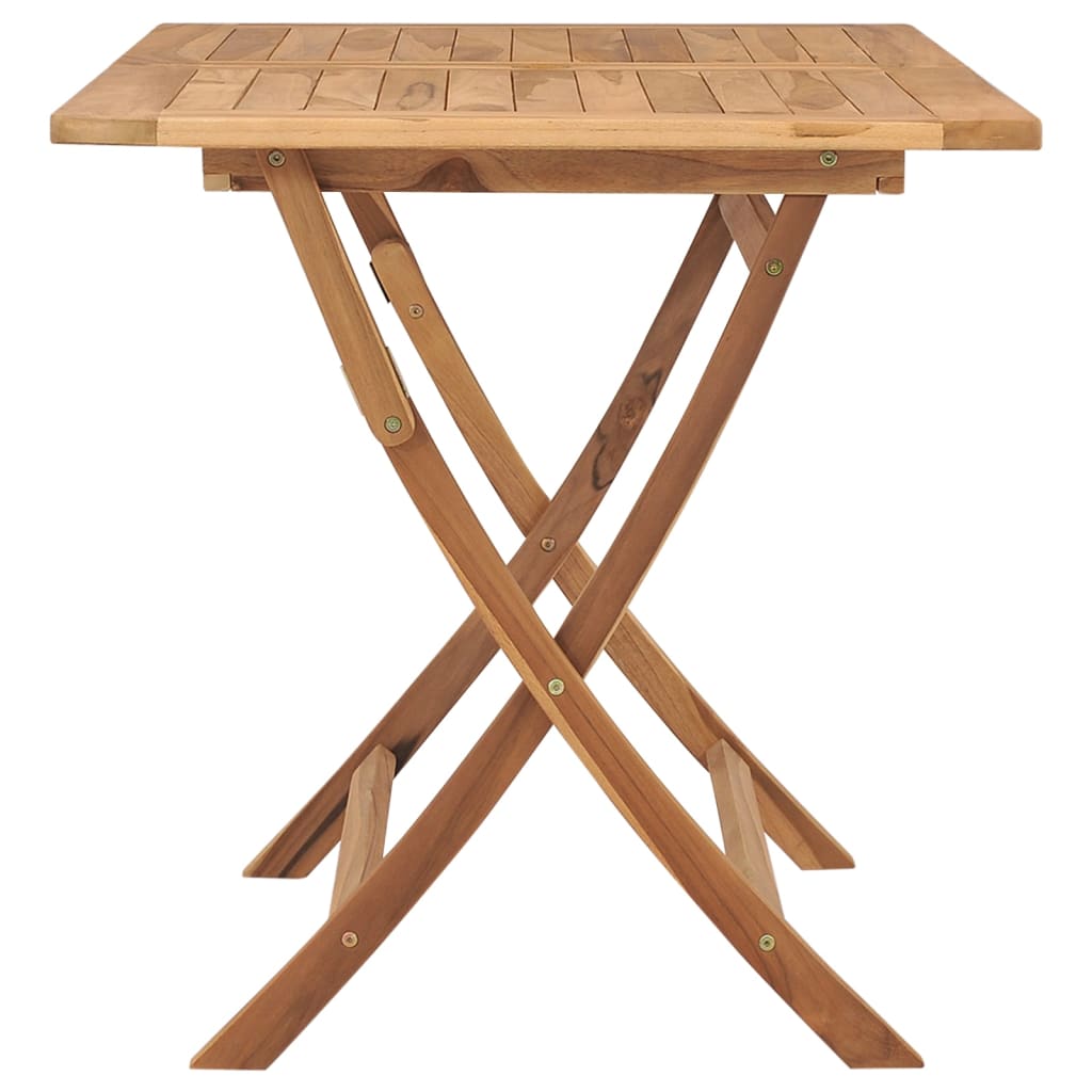 Klappbarer Gartentisch 120x70x75 cm Teak Massivholz